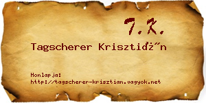 Tagscherer Krisztián névjegykártya